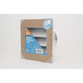 Pacific Air 125mm Round Aluminium Weatherproof Louvre Vent - Galvanised Steel Neck, Grey