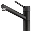 Oliveri Pepe swivel kitchen mixer tap - Granite Black finish, square neck, WELS 4 Star - PT2010C-ST-BL