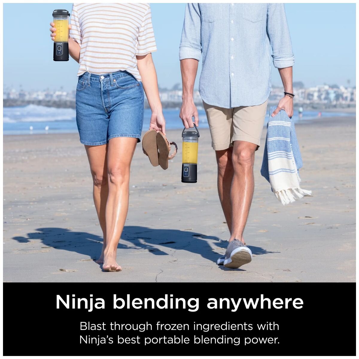 Ninja Blast Portable Blender 470ml - White - Cordless and Rechargeable - Sip Lid - BC100WH