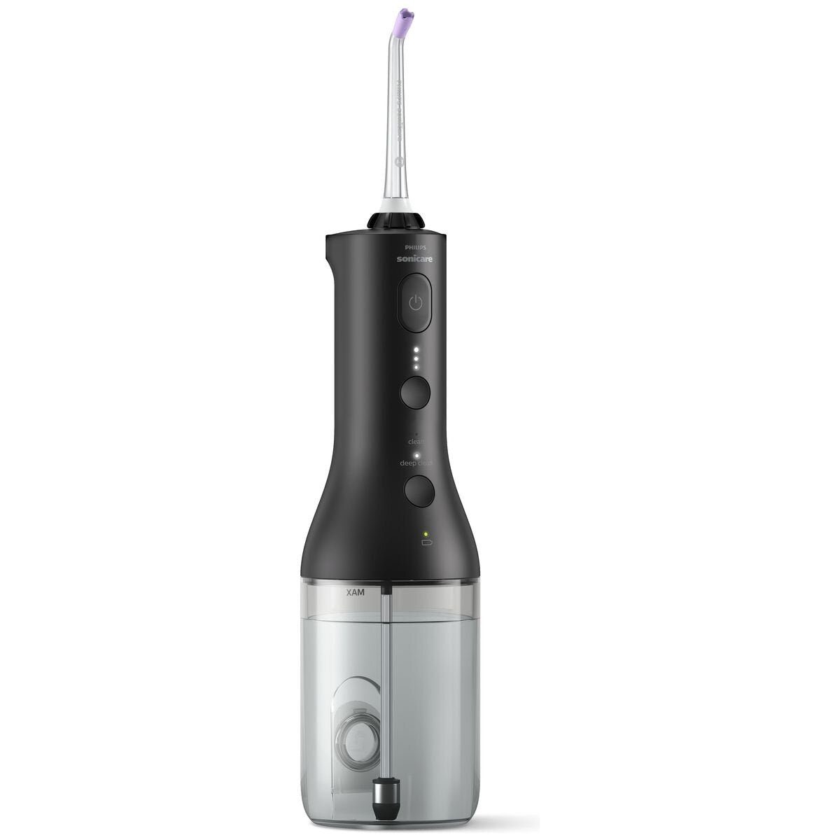 Philips Sonicare Cordless Power Flosser - Black, QuadStream Nozzle, Pulse Wave, Travel Bag - HX3826-33