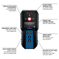Bosch Professional Cordless Detector GMS 120-27 - 120mm - IP54 - Metal & Live Wire Detection - SuperSaverAU - view 2