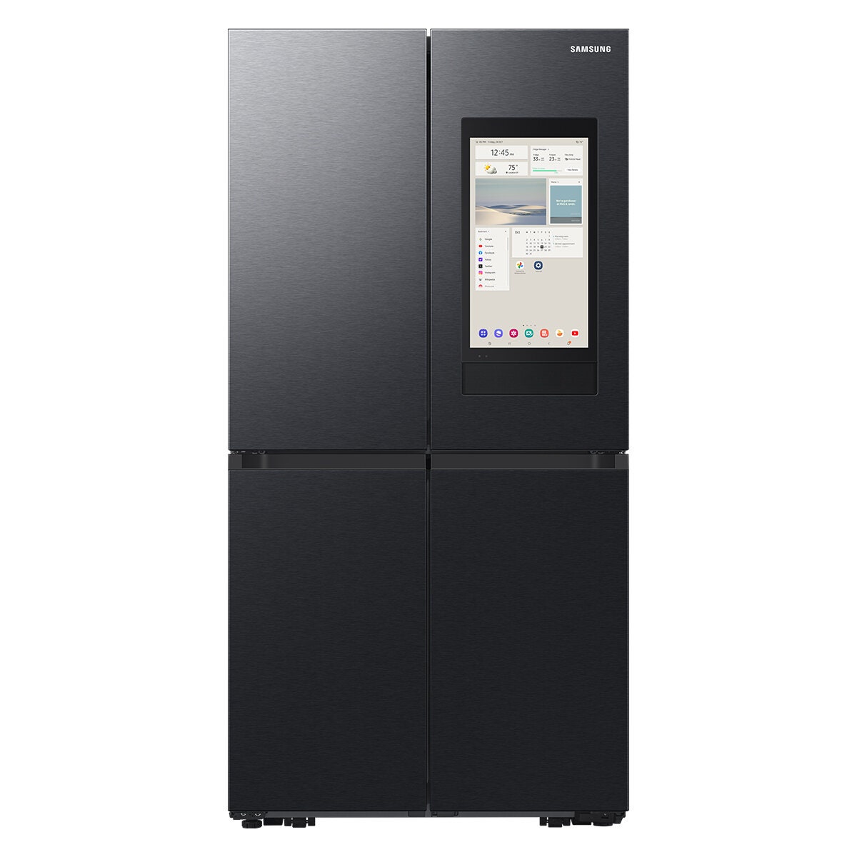 Samsung 809L AI Family Hub French Door Fridge - Matte Black, Dual Auto Ice Maker - SRF9800BFH