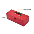Craftright 385mm Powdercoated Metal Tool Box, Red, Lockable Carry Handle