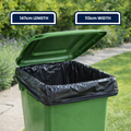 GRUNT 240L Large Wheelie Bin Liners, Pack of 20, Black Plastic
