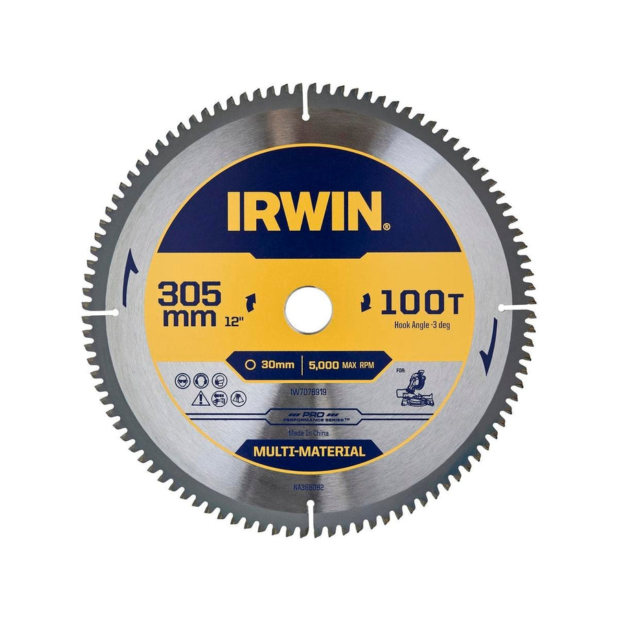 Irwin 305mm 100t Marathon Pro Circular Saw Blade - Multi Material - Durable Cutting - SuperSaverAU - view 1