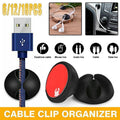 Adhesive Cable Clips Cord Organiser, Black - Pack of 18 - view 2