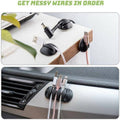 Adhesive Cable Clips Cord Organiser, Black - Pack of 18 - view 5