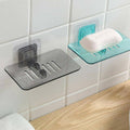 Adhesive Wall Mounted Soap Dish with Drain Slots - Teal - view 2