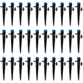 Adjustable 8-Hole Garden Dripper with Ground Stake, Pack of 50 - Blue