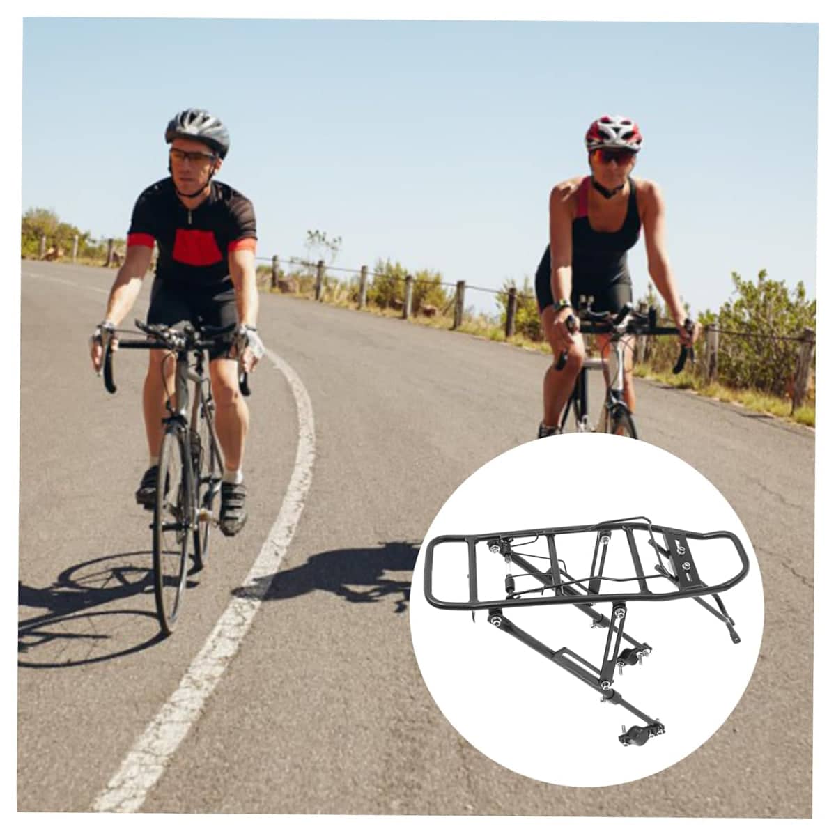 Adjustable Aluminium Alloy Rear Bike Rack with Pannier Side Guards - view 5