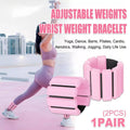 Adjustable Ankle and Wrist Weights Set of 2, Silicone Fitness Training Bracelets