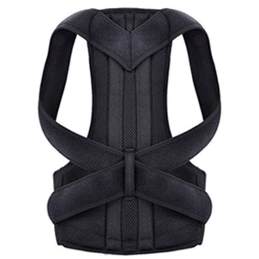 Adjustable Back Posture Corrector Brace - Black, M (Waist 82-99 cm)
