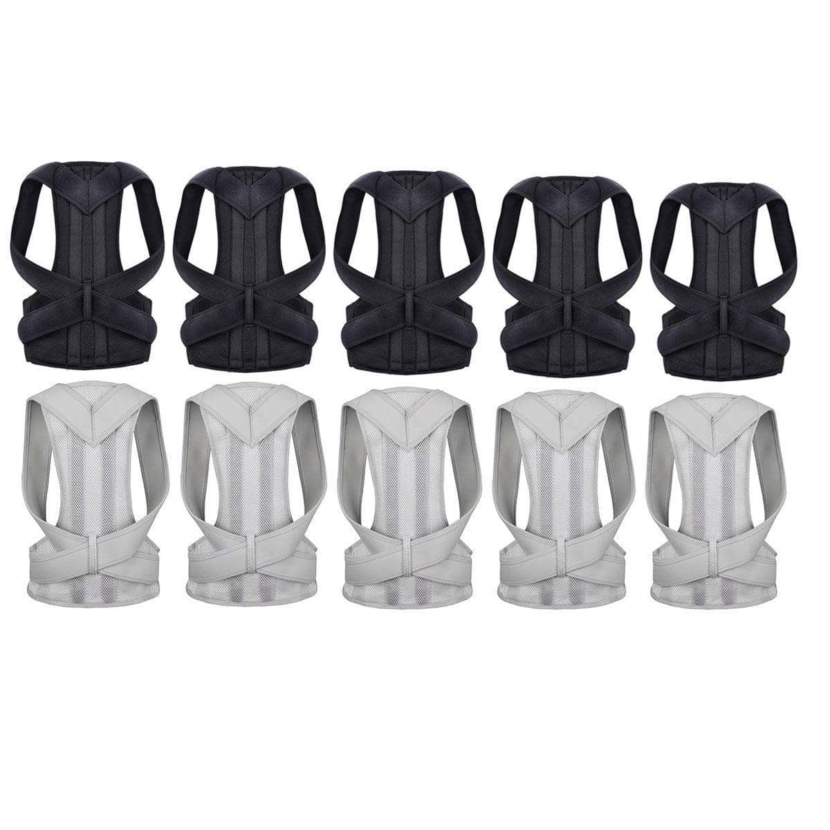 Adjustable Back Posture Corrector Brace - Grey, 2XL (Waist 88-110 cm) - view 3