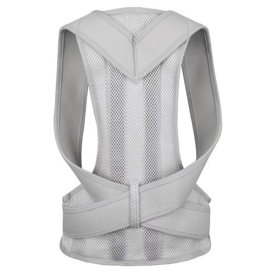 Adjustable Back Posture Corrector Brace - Grey, 3XL (Waist 90-112 cm)