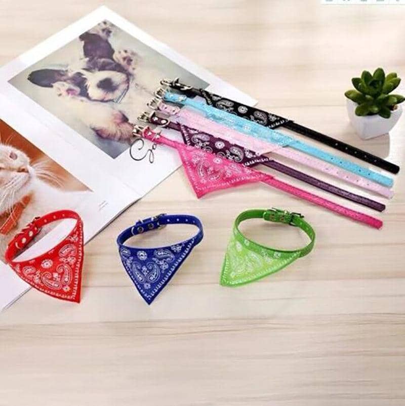Adjustable Bandana Pet Collar with Bell, 24-28 cm - Black - view 5