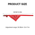 Adjustable Bandana Pet Collar with Bell, 24-28 cm - Rose Red - view 4