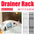 Adjustable Bath Tub Storage Shelf with Drainage for Bathroom Organiser - Clear - view 2