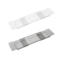Adjustable Bath Tub Storage Shelf with Drainage for Bathroom Organiser - Clear - view 3