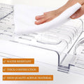 Adjustable Bath Tub Storage Shelf with Drainage for Bathroom Organiser - Clear - view 5