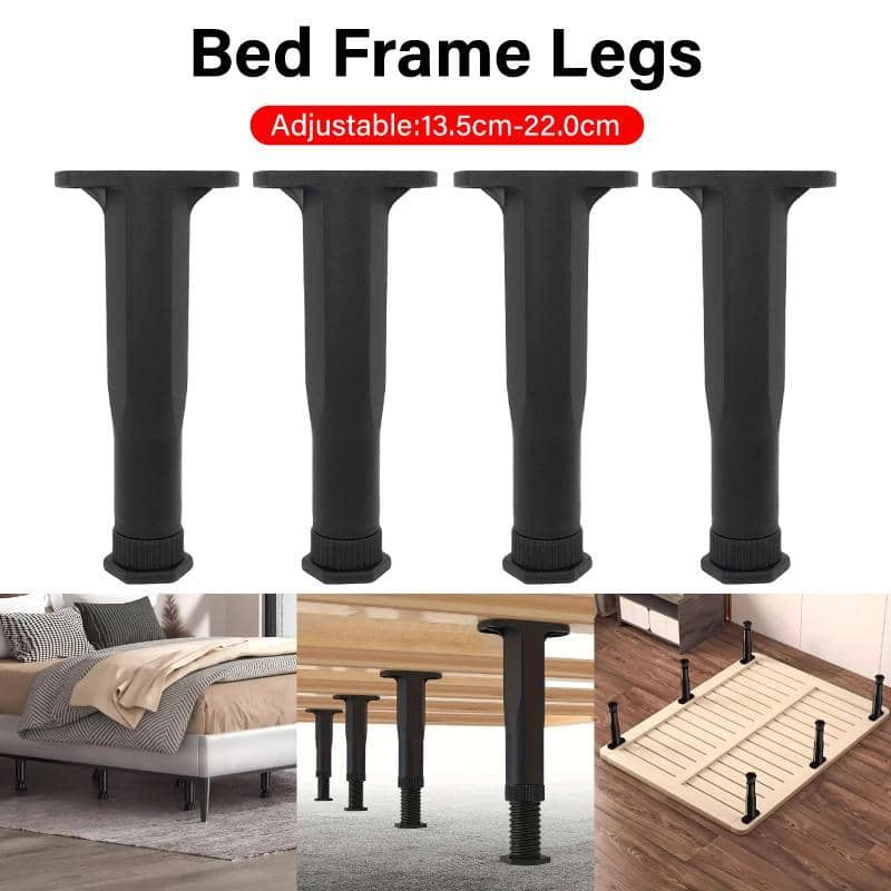 Adjustable Bed Frame Feet Set of 4, 13.5 cm to 22 cm Height