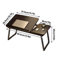Adjustable Bedside Table with Folding Tilting Desktop, Black - view 3