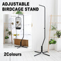 Adjustable Birdcage Stand with Rotating Hook, 153-170 cm - White - view 2
