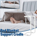 Adjustable Blanket Support Frame for Bed - White