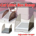 Adjustable Cat Litter Box Ramp Anti Tracking Non Slip - White - view 2