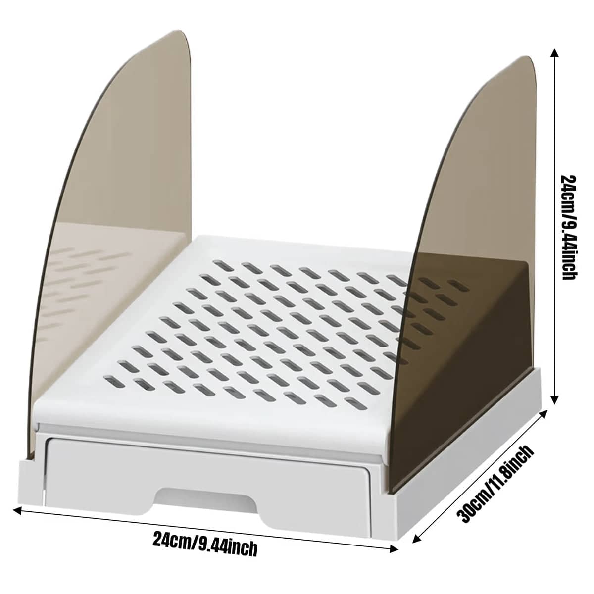 Adjustable Cat Litter Box Ramp Anti Tracking Non Slip - White - view 4