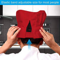 Adjustable Chef Hat with Elastic Band for Cooking and Catering - Black and White Check - view 4