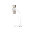 Adjustable Desk Stand Lazy Arm Phone Holder - 6.5 to 9 cm, White