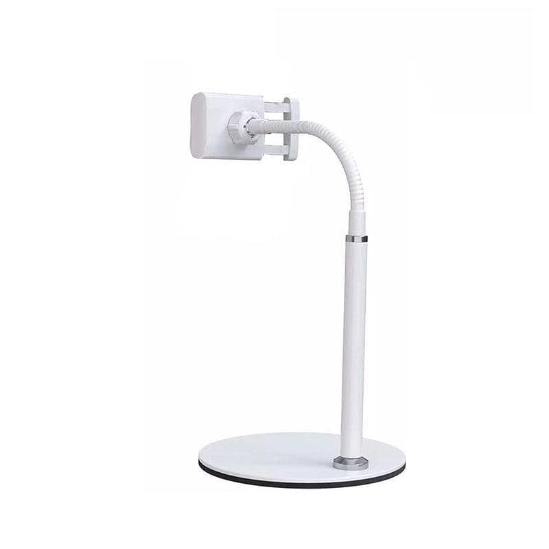 Adjustable Desk Stand Lazy Arm Phone and Tablet Holder - 12 to 18 cm, White