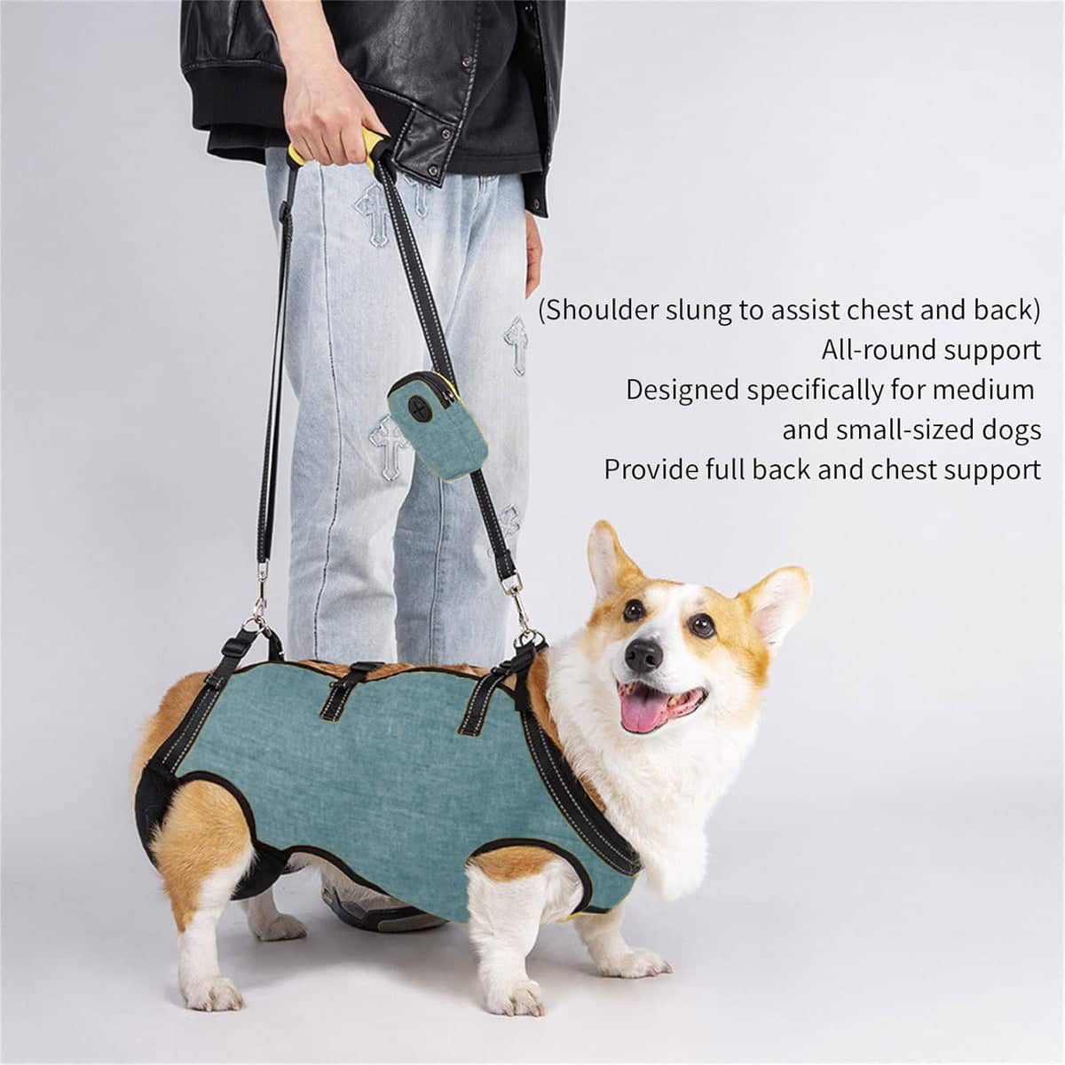 Adjustable Dog Harness with Reflective Strips and Hand Pad for Walking - Size XL (Chest 60 to 72 cm) - view 5