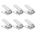 Adjustable Double Layer Shoe Rack Organisers, Pack of 6 - White