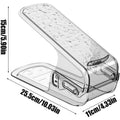 Adjustable Double Layer Shoe Rack Organisers, Pack of 6 - White - view 4