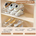 Adjustable Double Layer Shoe Rack Organisers, Pack of 6 - White - view 5
