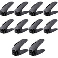 Adjustable Double Layer Shoe Racks, Pack of 10 - Black