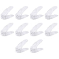 Adjustable Double Layer Shoe Racks, Pack of 10 - White