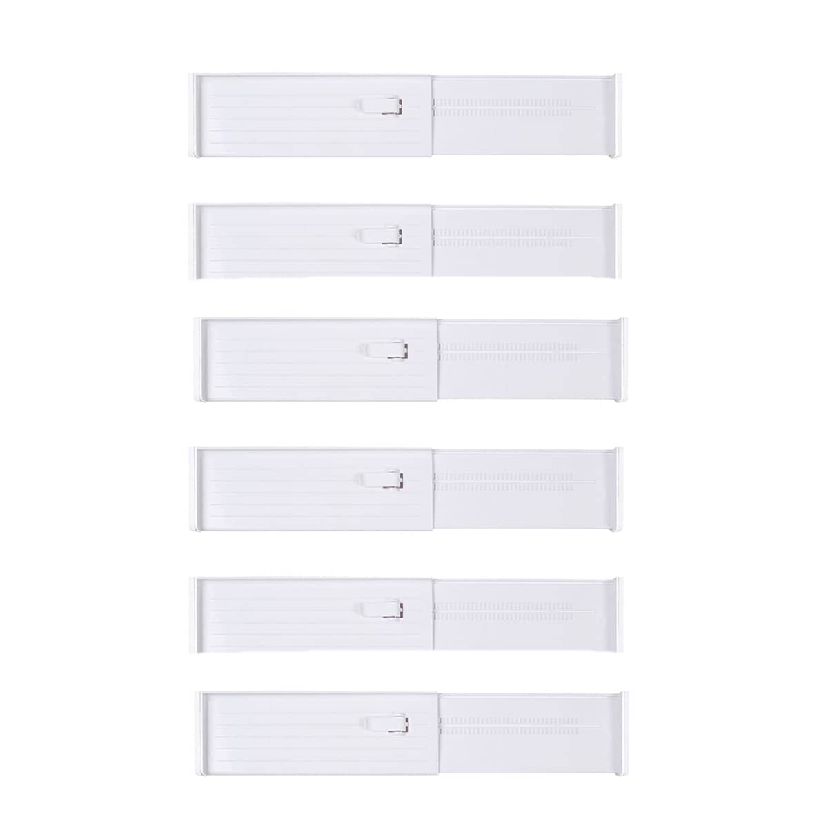 Adjustable Drawer Dividers 6 Pack White 27 to 47cm - view 2