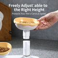 Adjustable Dual Height Pet Bowl Stand, Yellow and White - view 4