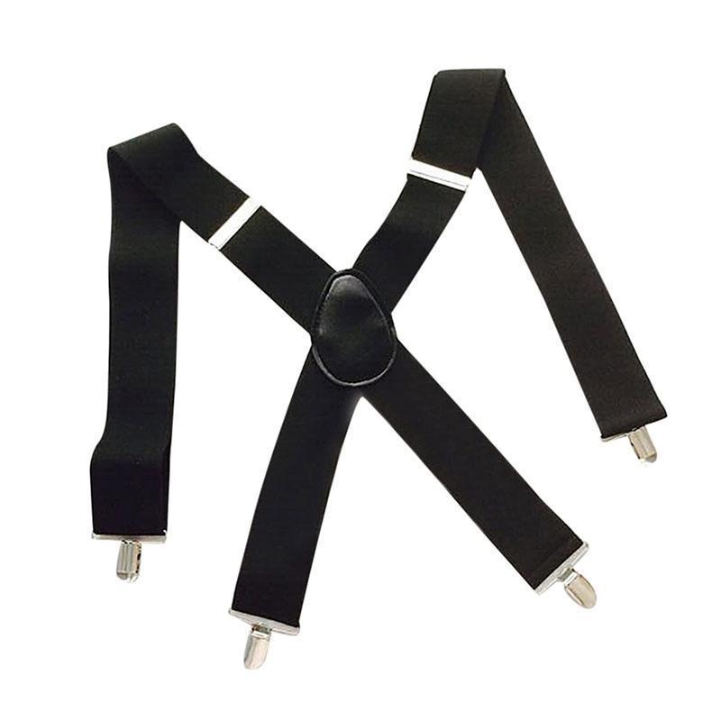 Adjustable Elastic Clip-On Suspenders, X-Back Braces - 35 mm Wide, 100 cm Long - view 3