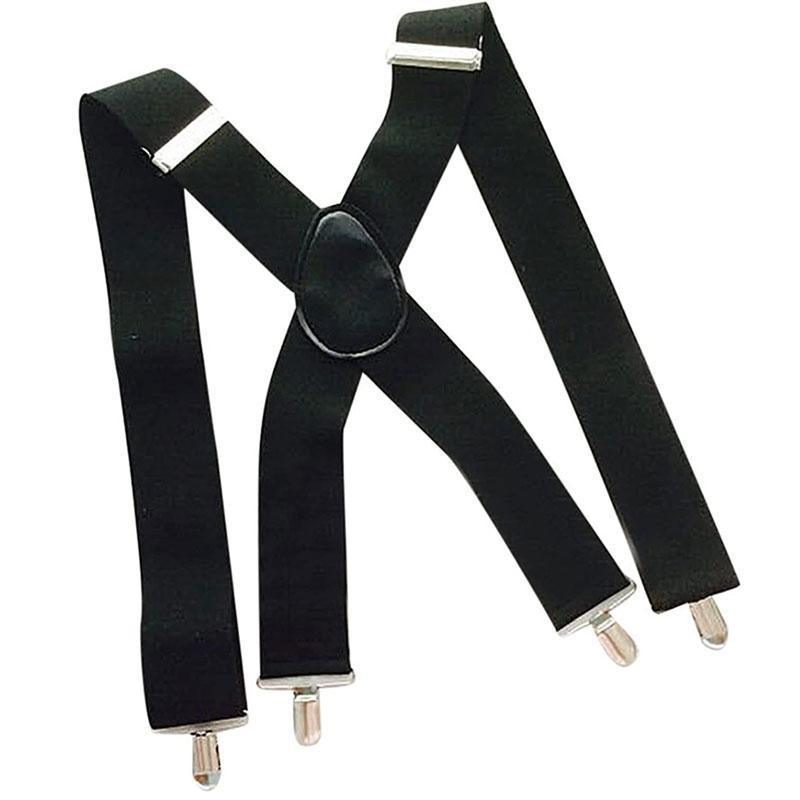 Adjustable Elastic Clip-On Suspenders, X-Back Braces - 35 mm Wide, 100 cm Long - view 5