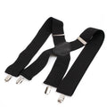 Adjustable Elastic Clip-On Suspenders, X-Back Braces - 50 mm Wide, 120 cm Long