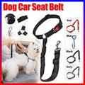 Adjustable Elastic Dog Car Seat Belt Tether with Clip - Blue - view 2