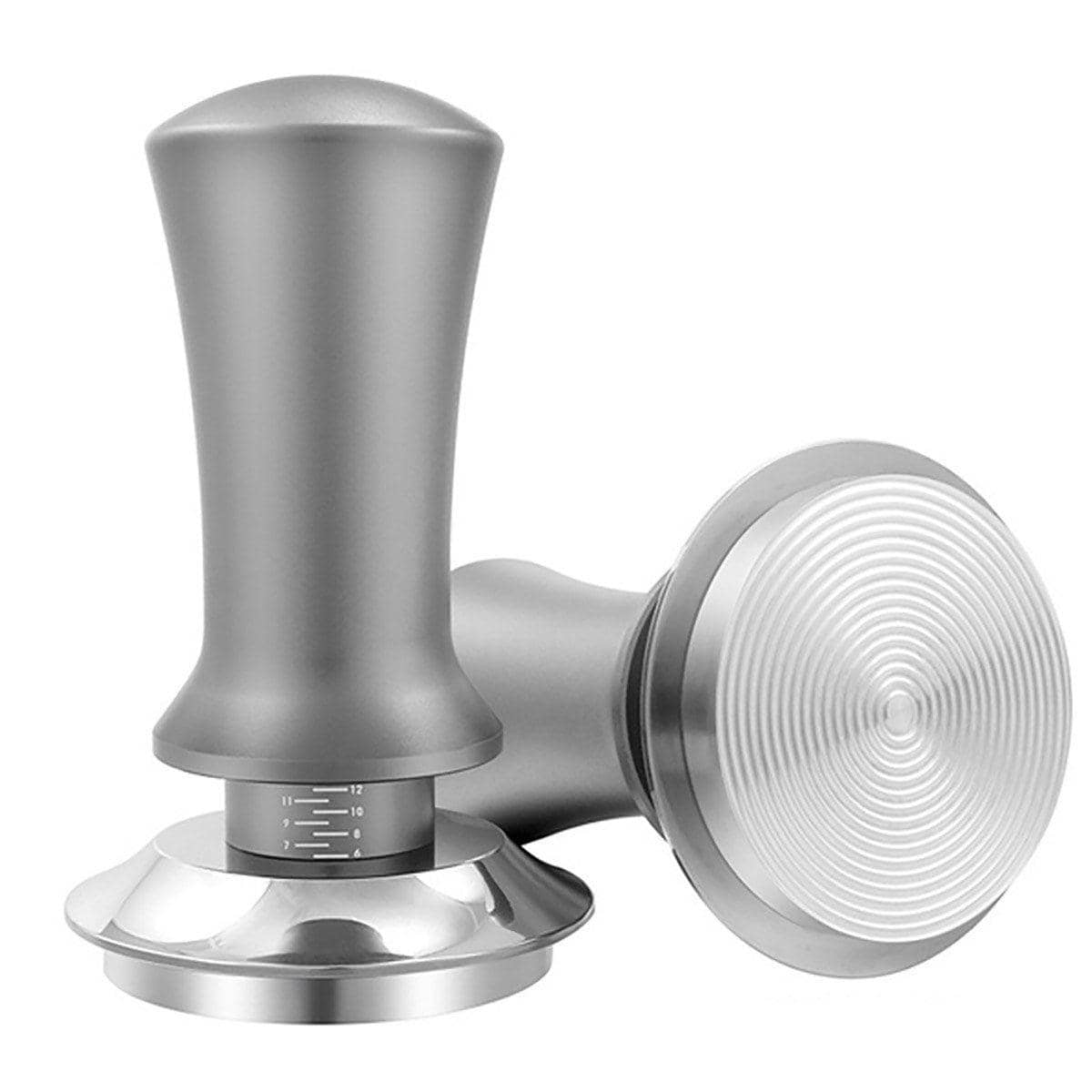 Adjustable Espresso Tamper with Pressure Scale - Silver, 58 mm