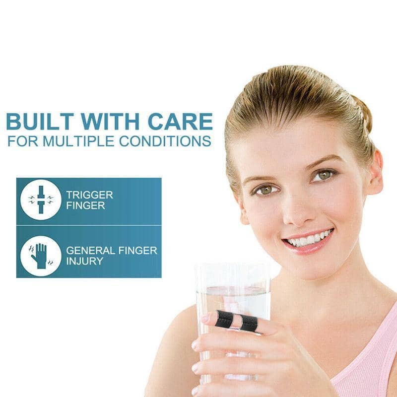Adjustable Finger Brace Splint Support - Black - view 5