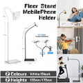 Adjustable Floor Stand Lazy Arm Phone and Tablet Holder - 175 cm, White - view 2