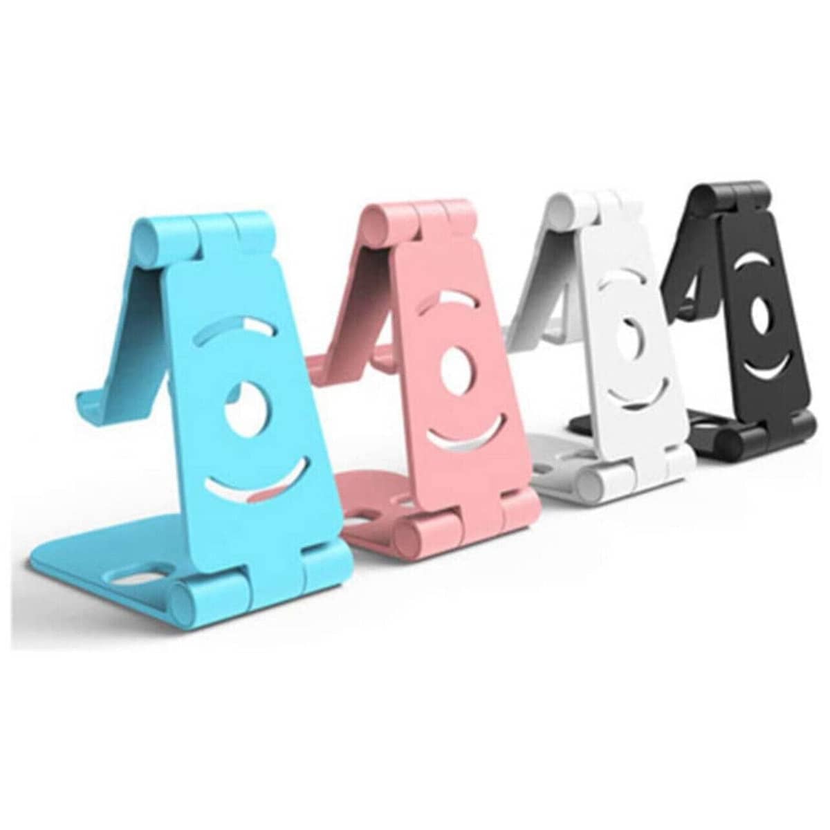 Adjustable Foldable Phone and Tablet Stand for Desk and Bed - Black - view 3