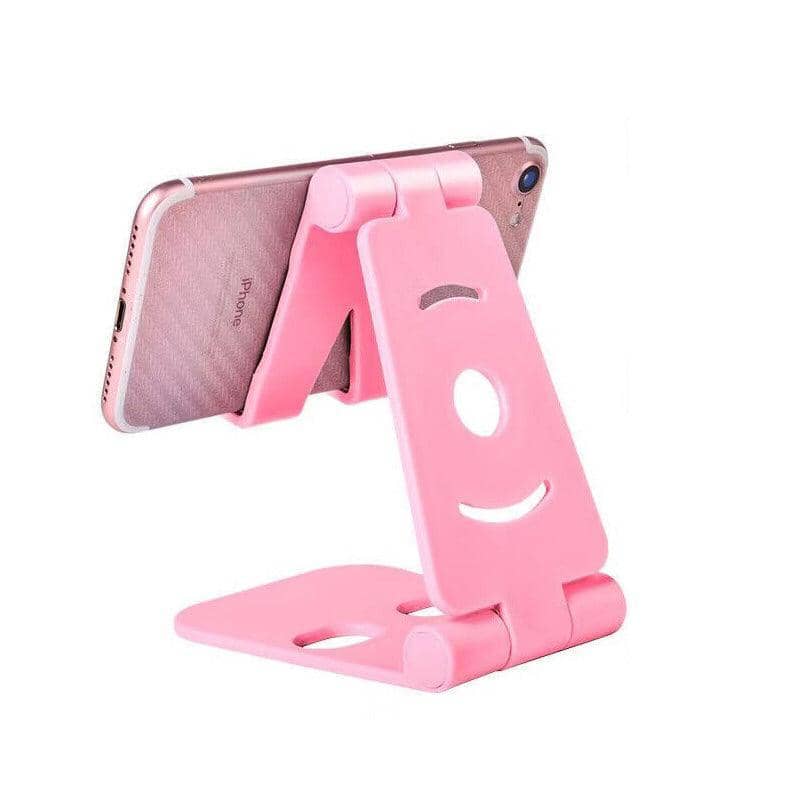 Adjustable Foldable Phone and Tablet Stand for Desk and Bed - Pink