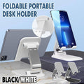 Adjustable Foldable Tablet and Phone Stand for Desks - White - view 2